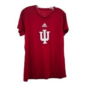 Adidas Women's Indiana University Short Sleeve Creator Tee Red/White Size Large